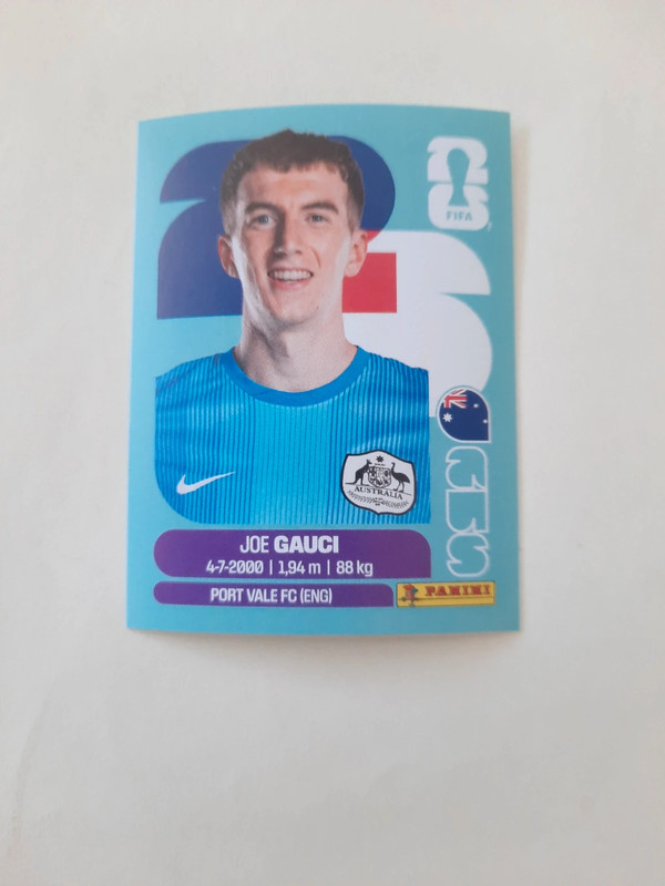 AUS 3 vignette panini fifa 2026 coupe du monde foot Australie