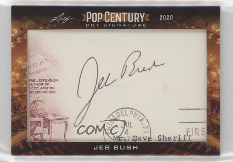2020 Foglia Pop Century Pop Century Tagli Jeb Bush #PCC-JB1 Auto wd9