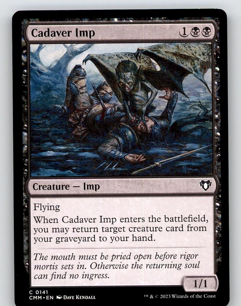 Cadaver Imp 141 Common Commander Masters Magic: The Gathering Near Mint