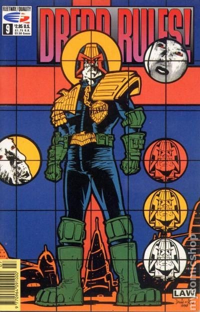 Dredd Rules #9 FN 6.0 1992 Immagine Stock