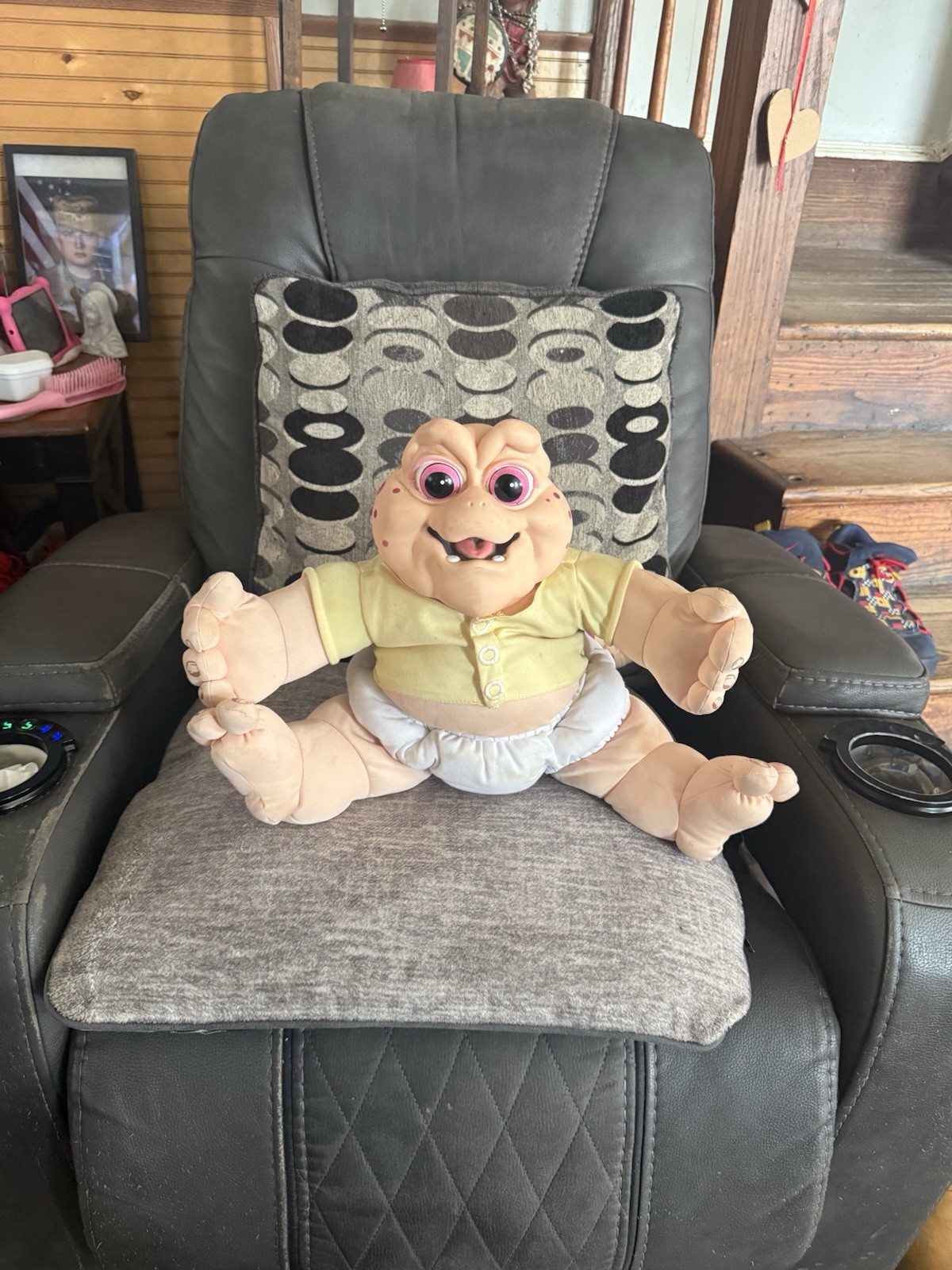 Peluche pupazzo parlante Baby Sinclair 1991 dinosauri show televisivo Hasbro 17"