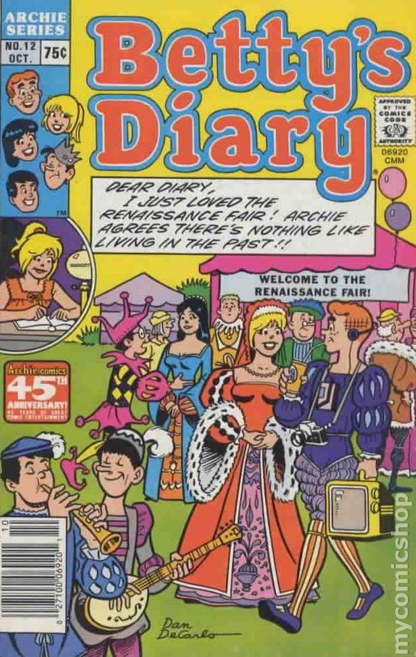 Diario di Betty #12 VG/FN 5.0 1987 Immagine Stock Basso Grado