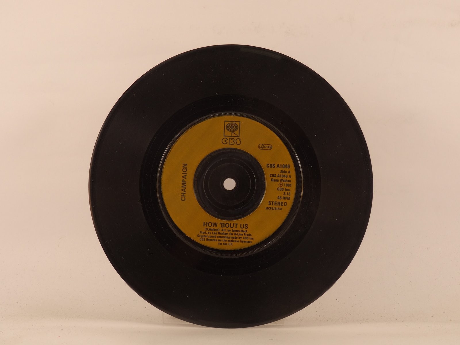CHAMPAIGN HOW 'BOUT US (4) (137) 7" CBS 