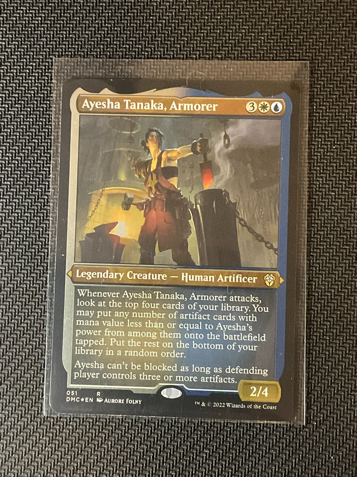 MTG FOIL ETCHED Ayesha Tanaka, Armorer  - Dominaria United Commander #051