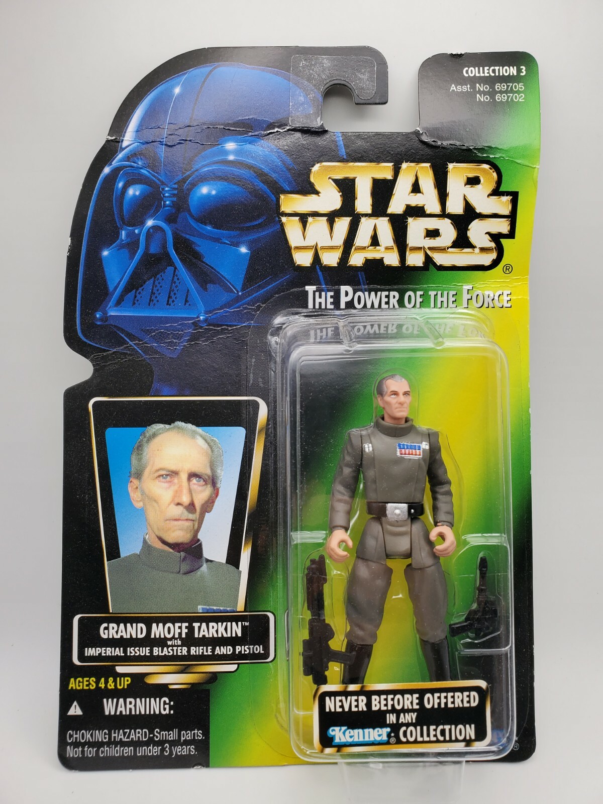 Star Wars Grand Moff Tarkin Action Figure 3,75” POTF Green Card Non Holo Kenner