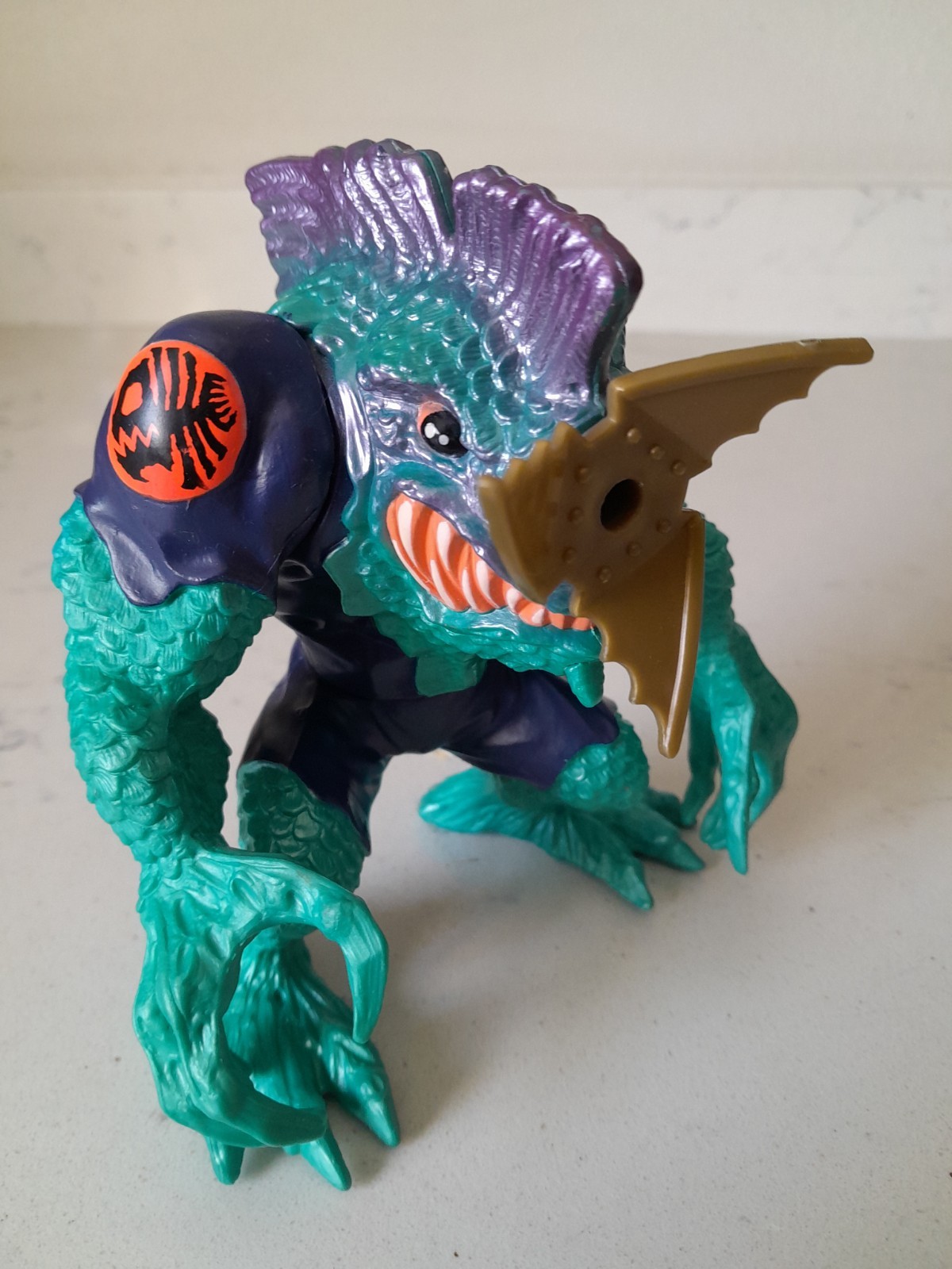 Vintage 1994 Street Sharks SLASH Drill Nose Action Figure (NO DRILL) EUC 