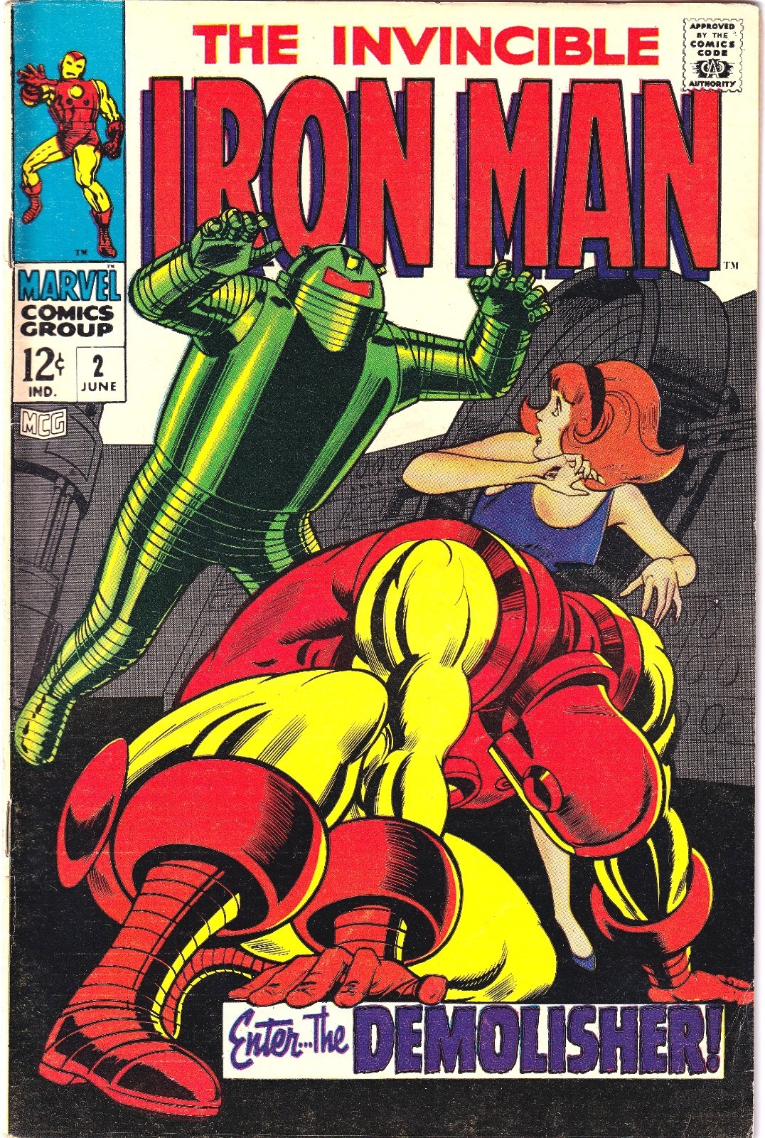 Iron Man #2 (Marvel Comics, June 1968) (Johnny Craig, 1st Janice Cord) VG-F