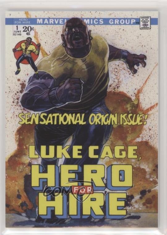 2018 Upper Deck Marvel Masterpieces What If Level 2 989/999 Luke Cage #WI-43 sq1