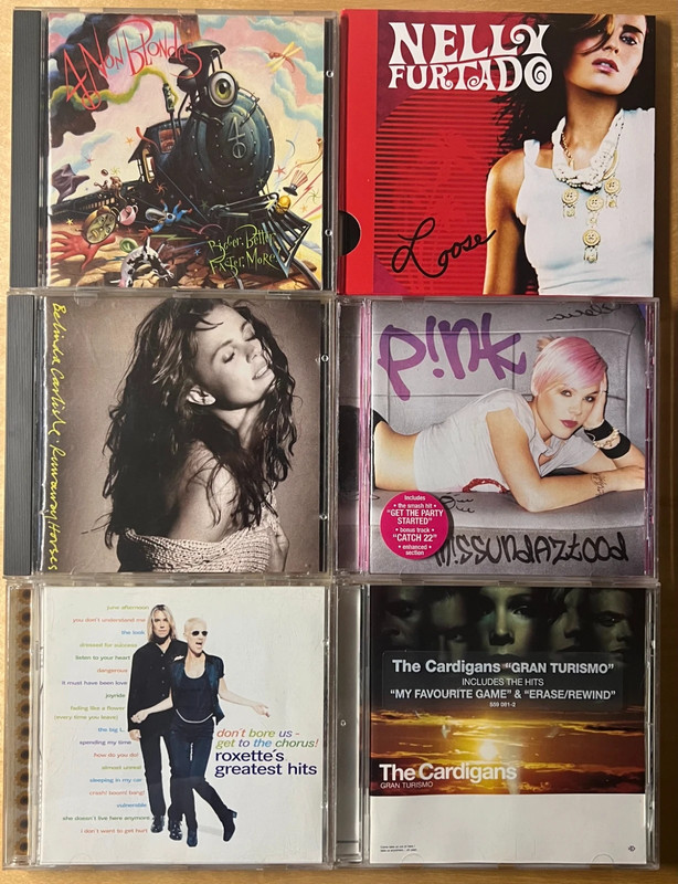 Lotto 6 CD – Roxette Pink Nelly Furtado Cardigans 4 Non Blondes Belinda Carlisle