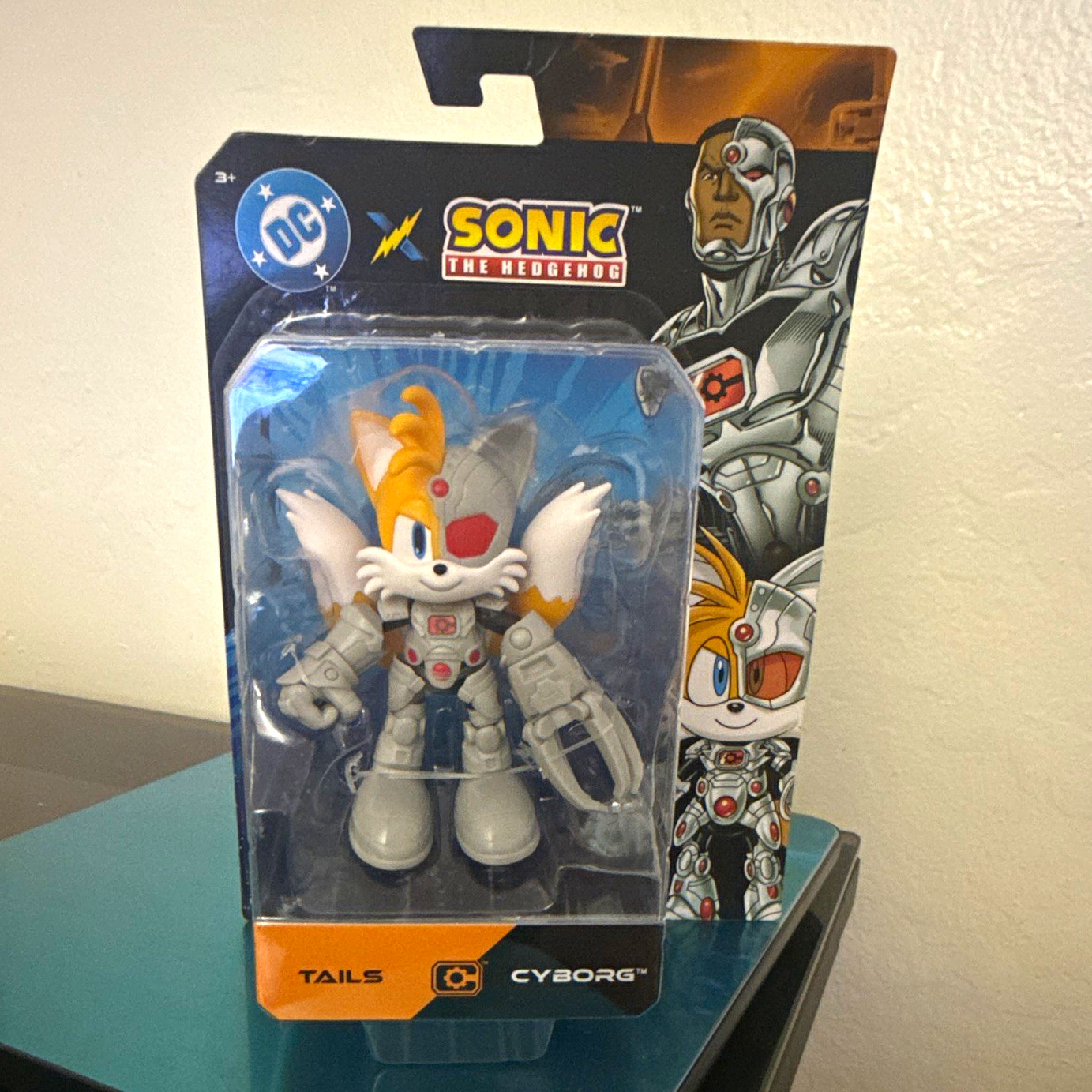 DC Sonic the Hedgehog Tails Cyborg Fox Modellino Cardato Grigio/Bianco/Arancione