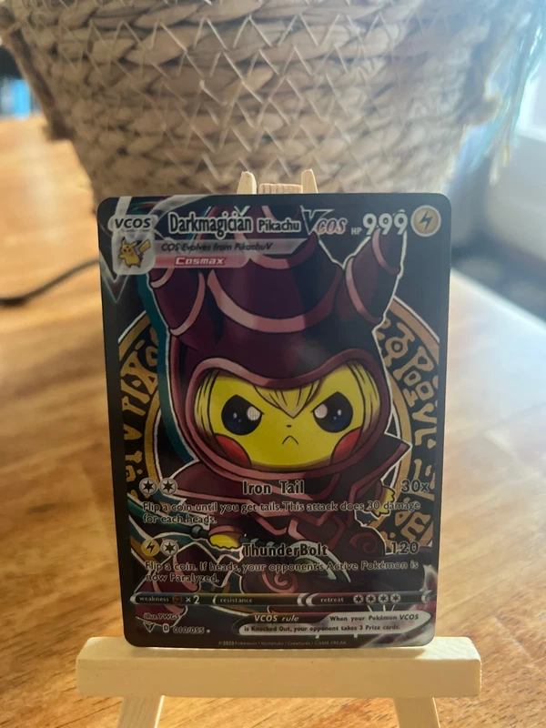 Carte Pokémon Pikachu Fan art Darkmagician Non officielle