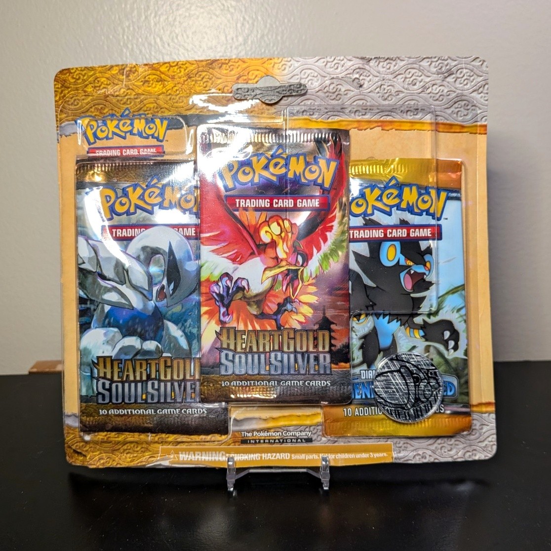 Pokémon TCG HeartGold & SoulSilver Booster Confezione da 3 Blister VUOTI