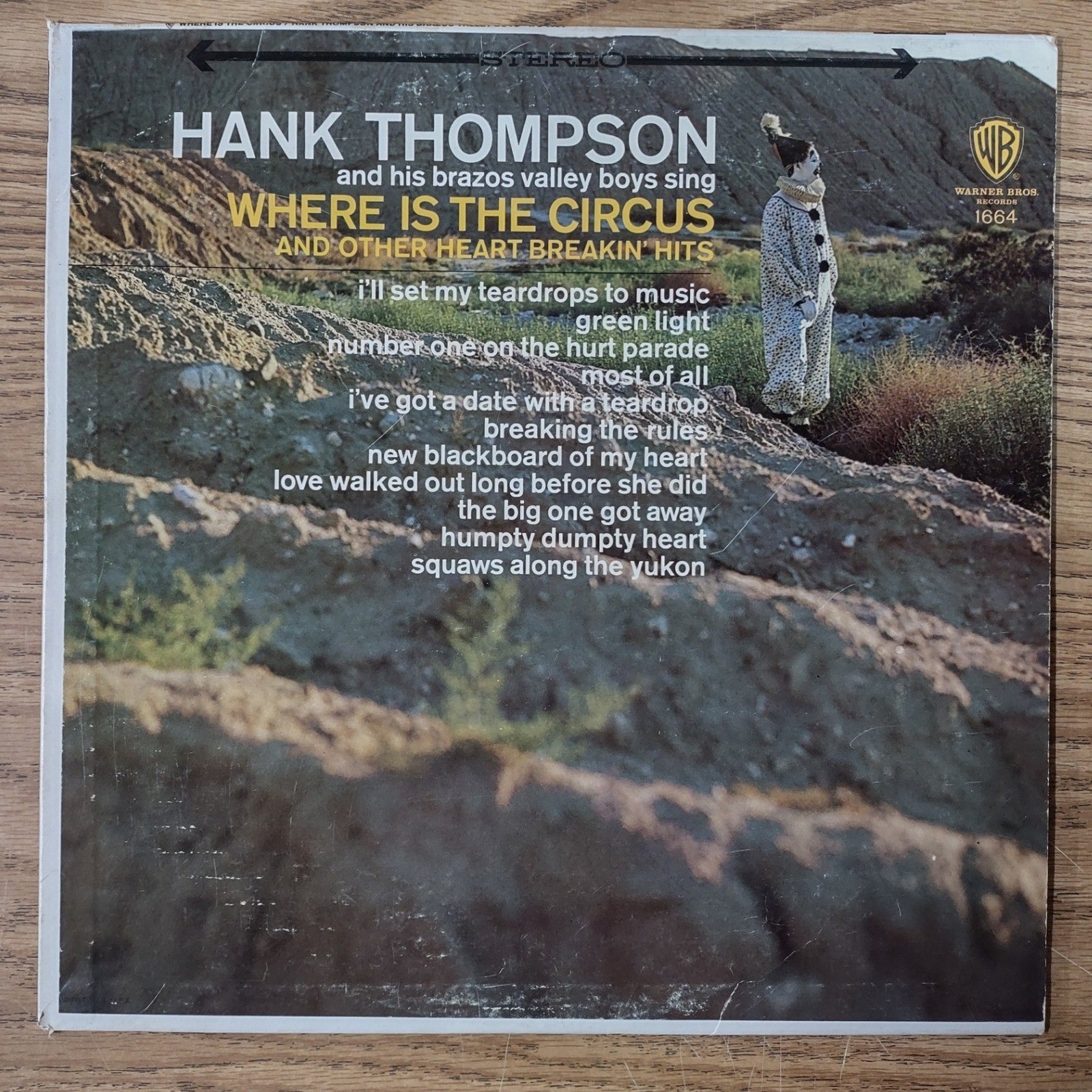 Hank Thompson Where Is The Circus Vinyl LP Record Warner Bros WS 1664 Country