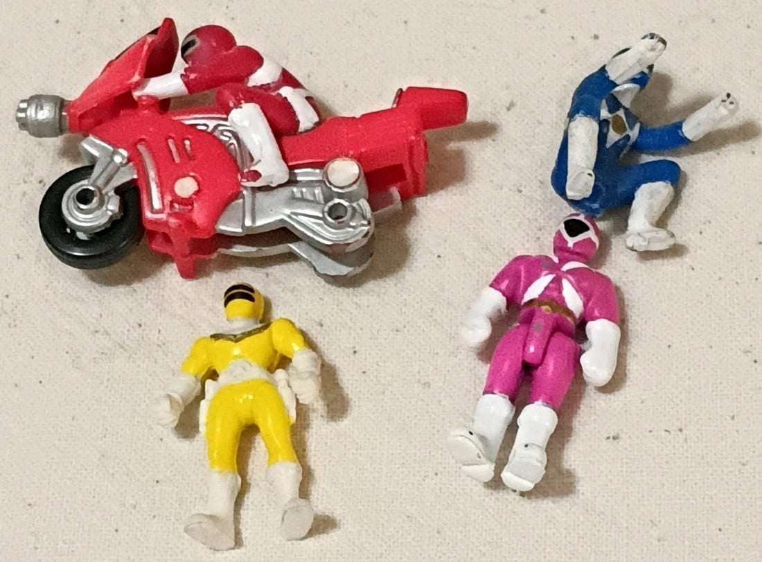 Lotto di 4 minifigure Power Rangers vintage 0190 D8