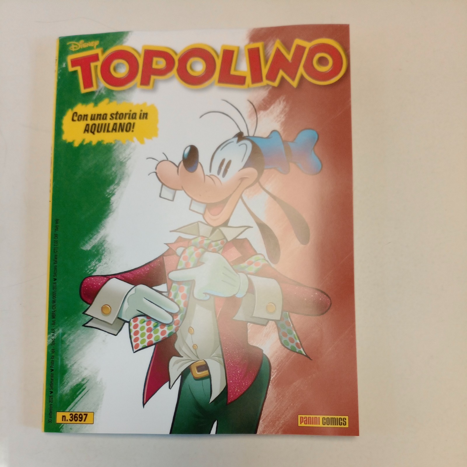 topolino 3697 con storia in dialetto aquilano