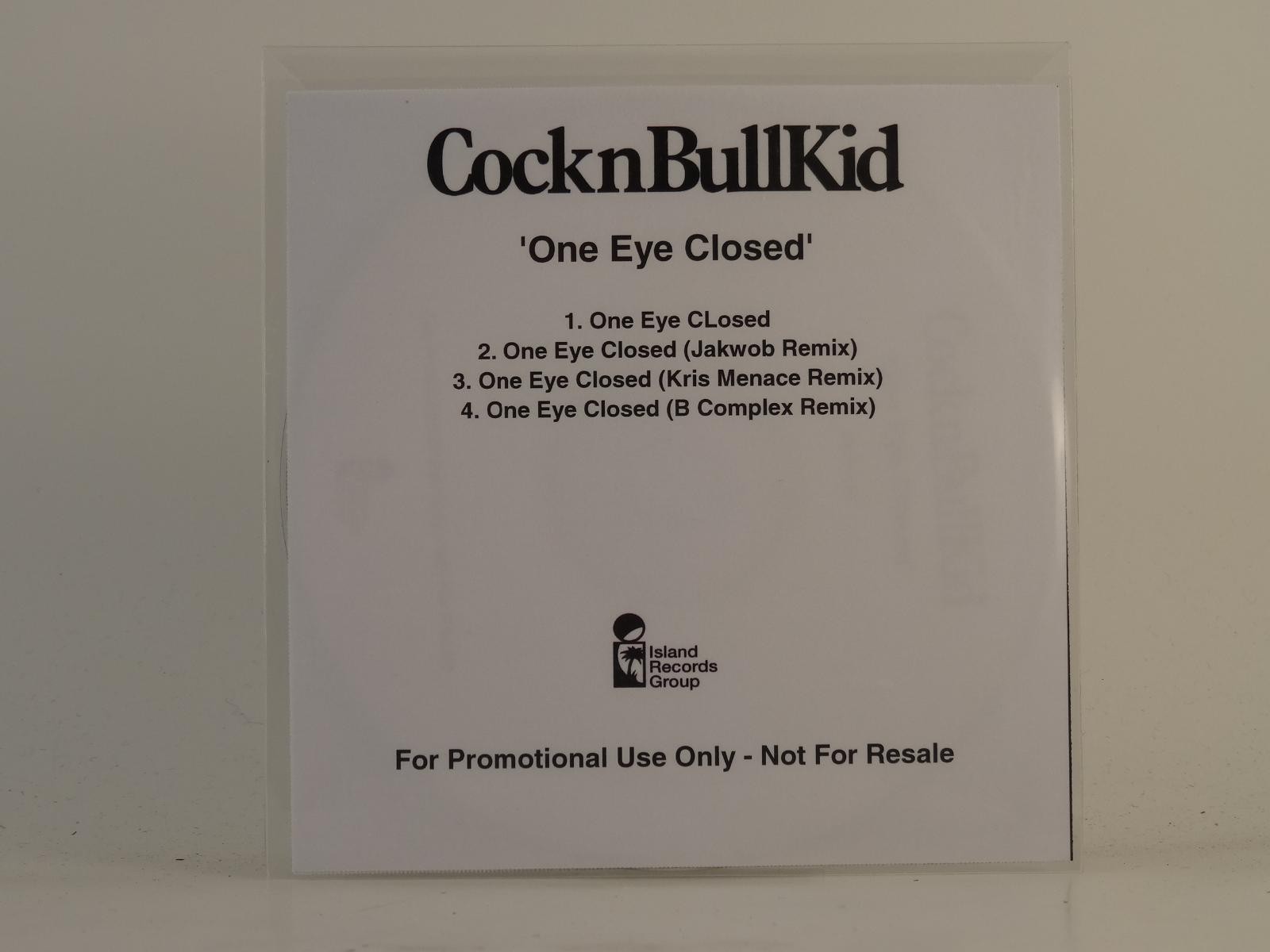 COCKNBULLKID ONE EYE CLOSED (H1) 4 Track Promo CD Single plus Picture Sleeve ISL