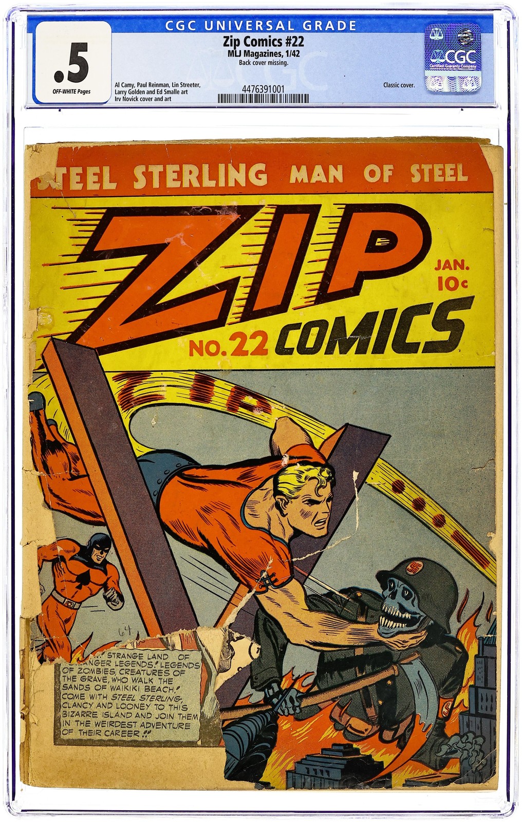 Zip Comics #22 CGC 0.5 1942 4476391001