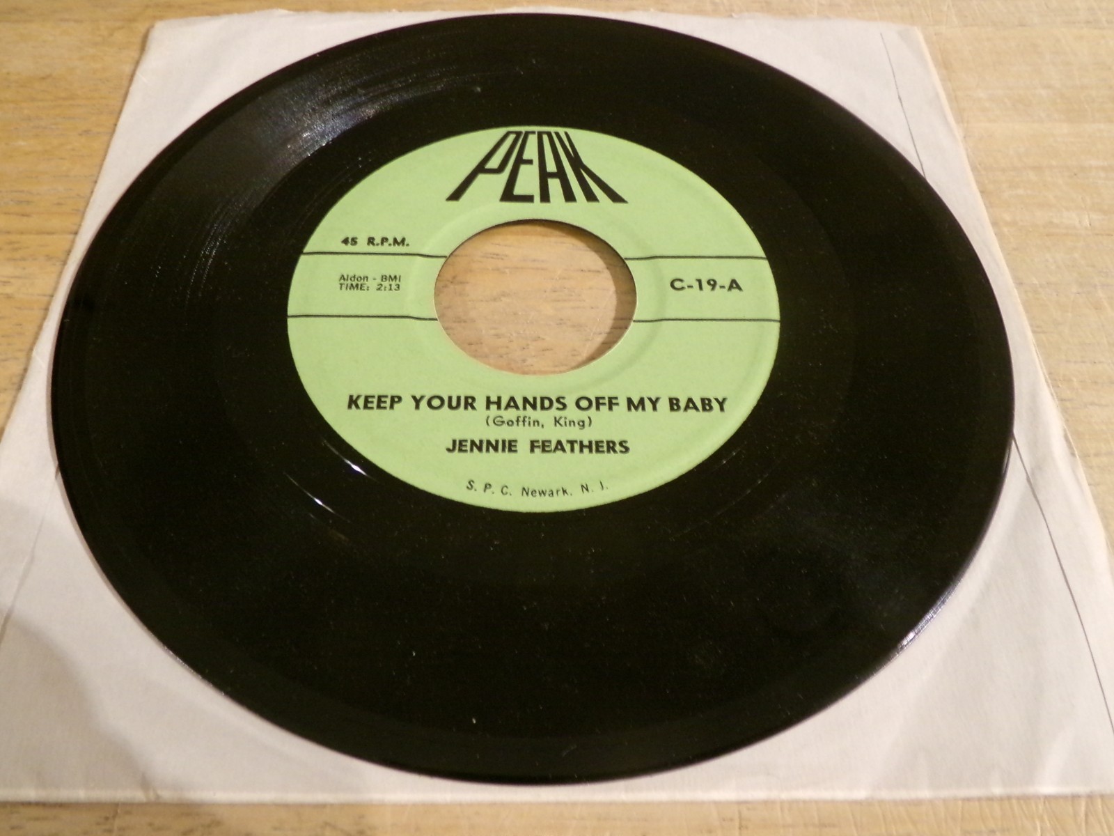 Jennie Feathers 45 - Keep Your Hands Off My Baby - Peak C-19