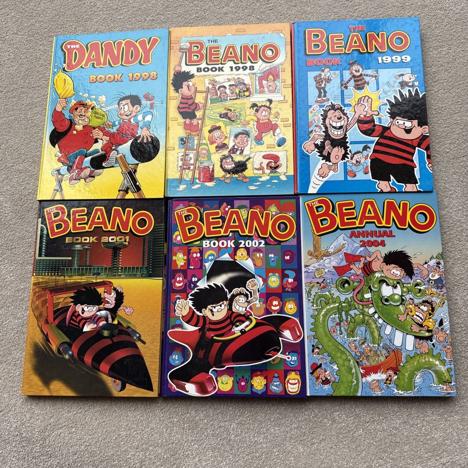 Beano & Dandy annual Books Bundle job Lot 1998 - 2004 6 books