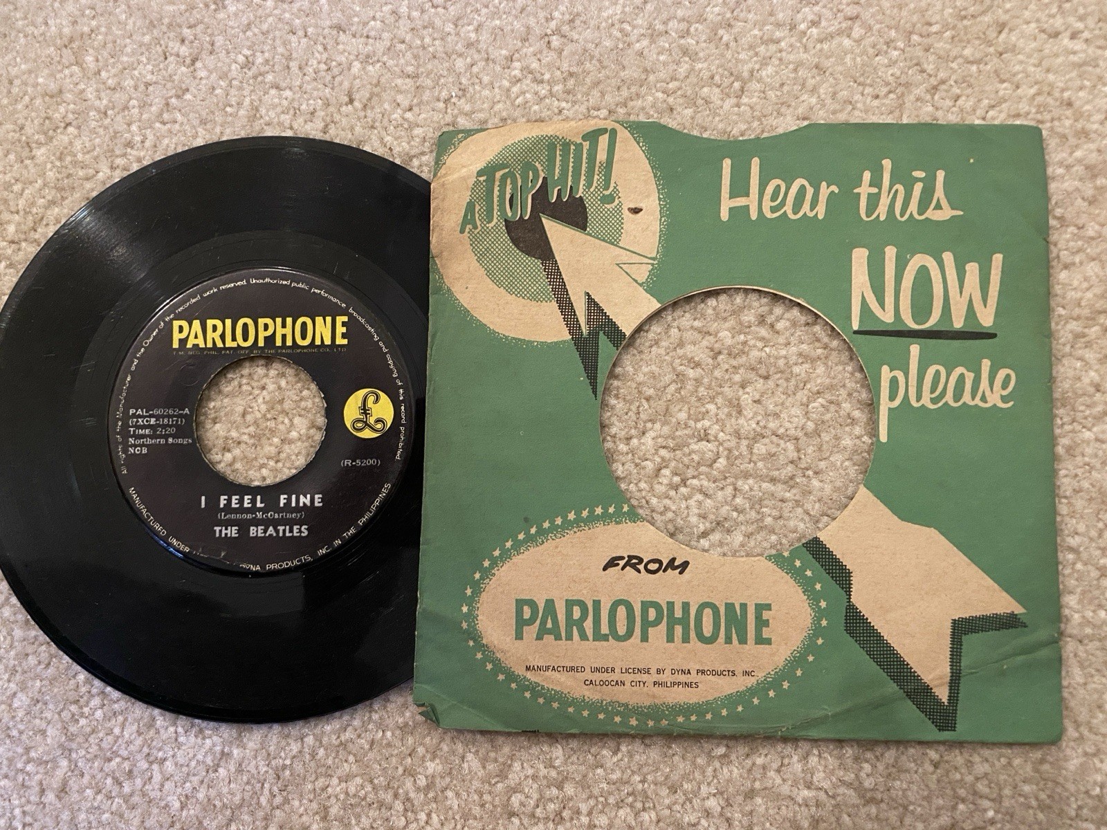 The Beatles 45 rpm Philippines 7" I Feel Fine