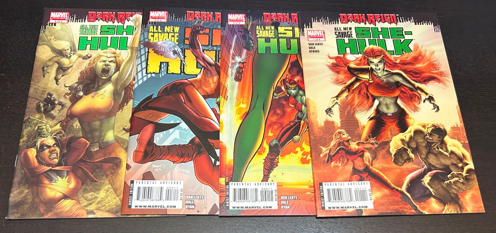 TUTTO NUOVO ALL SAVAGE SHE HULK #1-4 (Marvel 2009) -- #1 2 3 4 -- J Scott Campbell