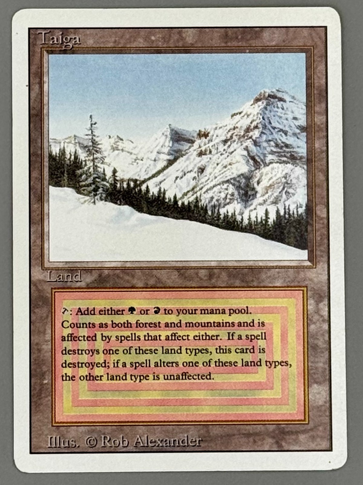 MTG Taiga Revised Edition Regular Dual Land come nuova!