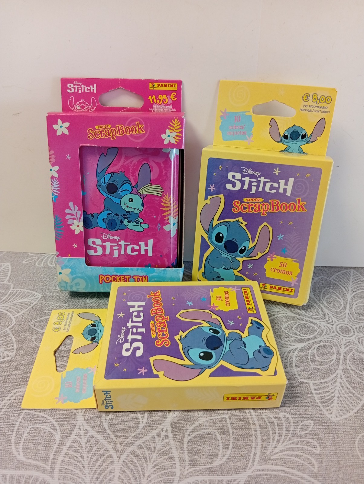30 SOBRES CROMOS STITCH PANINI POCKET  TIN SIN ABRIR (4)-CAJA METALICA NUEVOS-