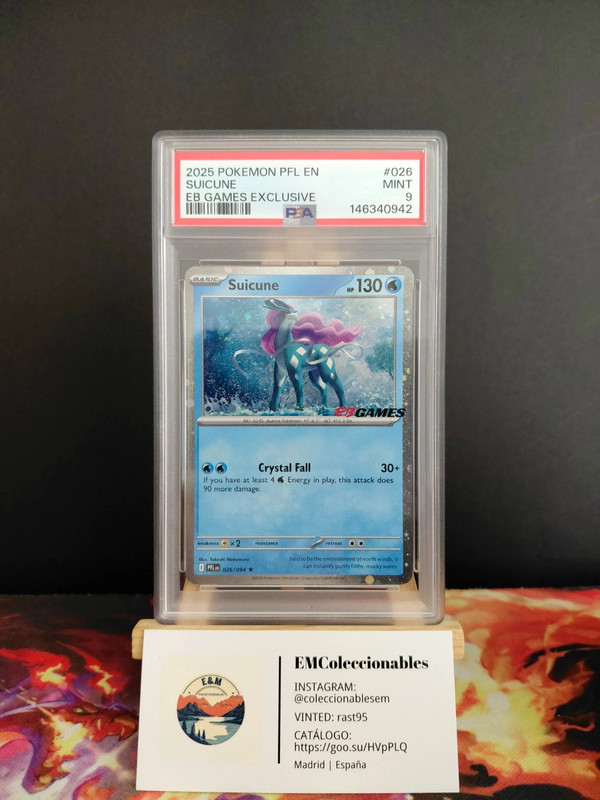Pokémon Suicune Phantasmal Flames Cosmos EBGames exclusive stamped promo PSA 9
