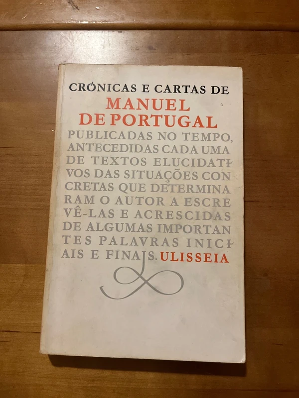 Livro Crônicas e carta de Manuel de Portugal