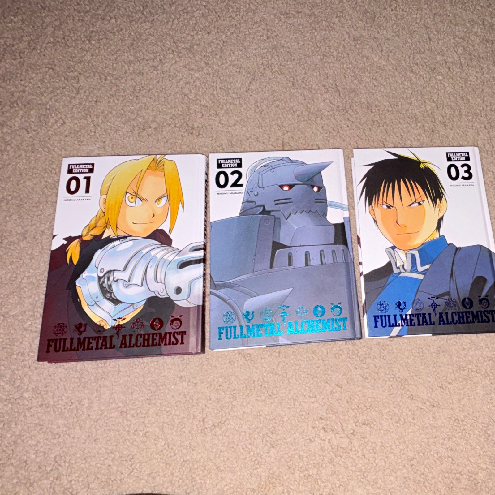 Lotto Manga Fullmetal Alchemist Vol. Copertina rigida edizione inglese full metal 1-3
