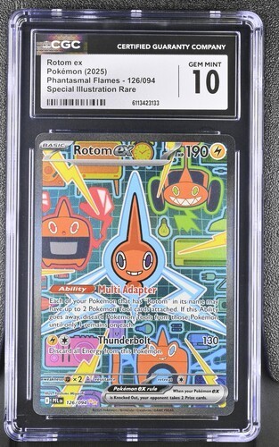 CGC 10 ROTOM EX 126 FIAMME FANTASMALI ILLUSTRAZIONE SPECIALE RARA GEMMA POKEMON MINT