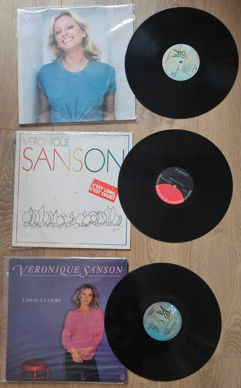 Lot 3 Vinyles LP 33T Véronique Sanson C'est Long C'est Court Laisse-la Vivre 7ème