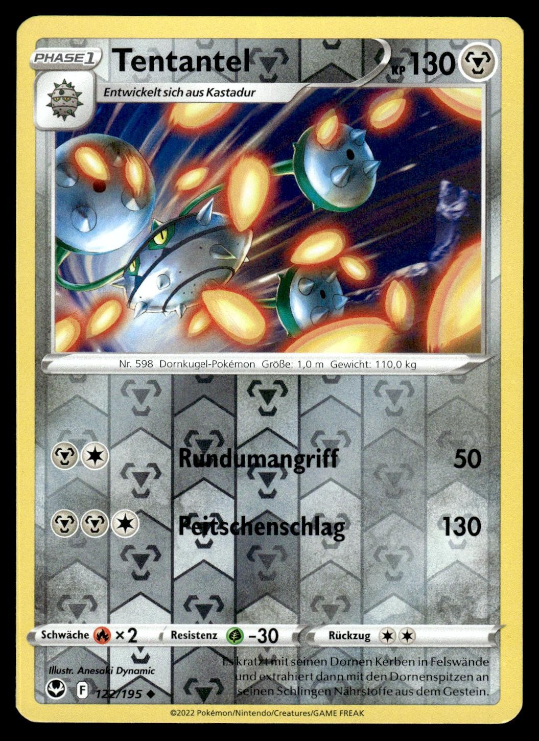 Tentantel 122/195 Uncommon Silver Tempest Reverse Holo NM Carta Pokemon Italiano