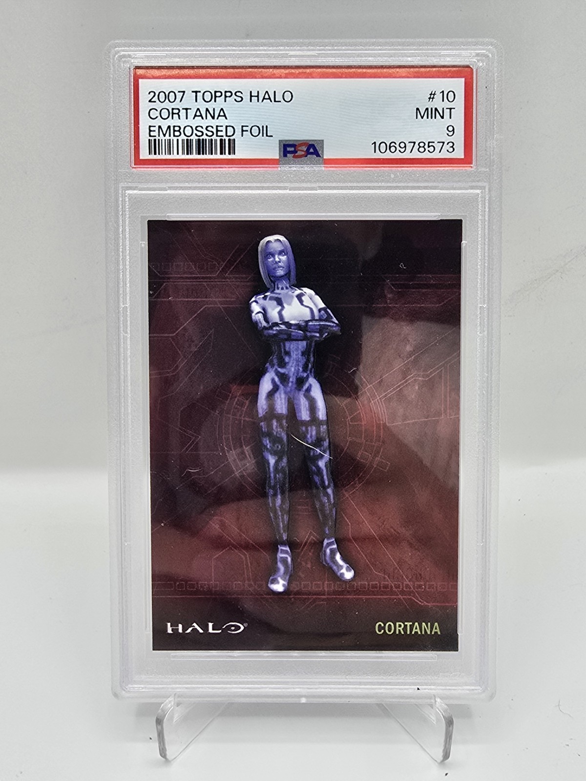 2007 Topps Halo Embossed Foil Cortana #10 PSA 9