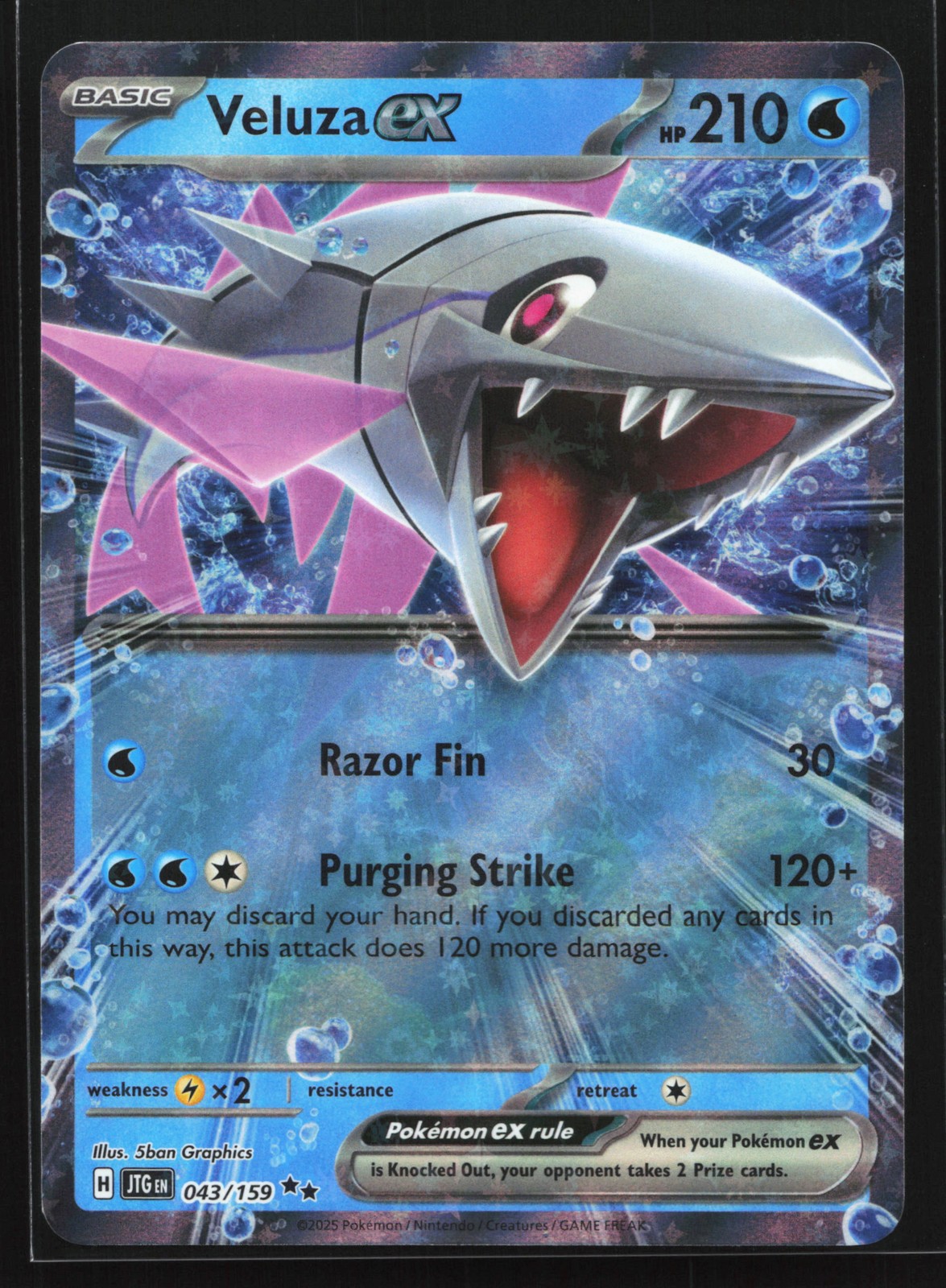 Veluza ex 043/159 SV09: Viaggio Insieme Doppia Carta Pokemon Rara