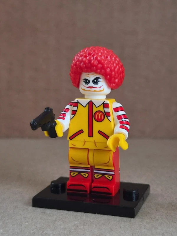 Joker McDonald's minifigure style Lego compatible