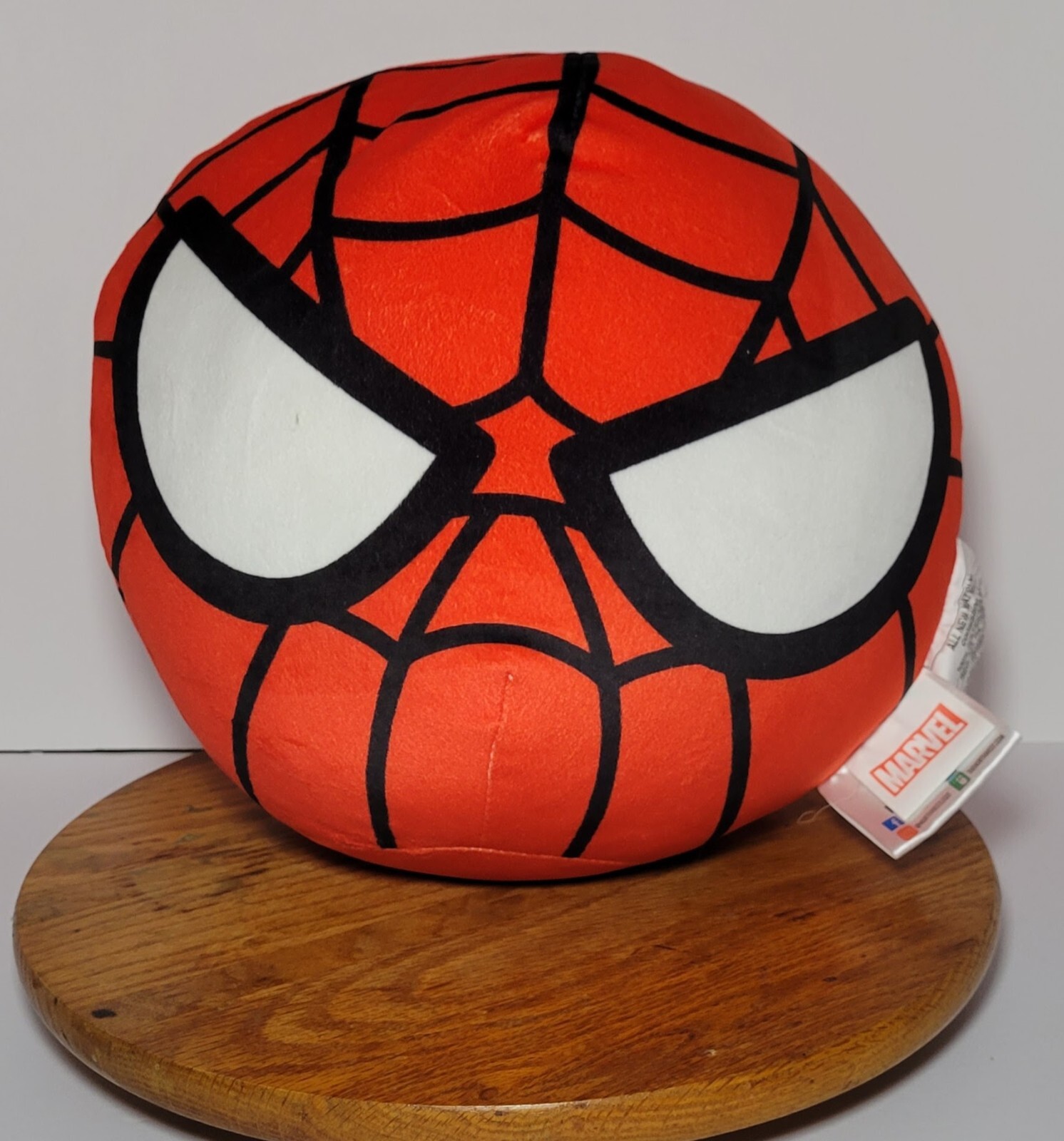 Marvel Northwest 12 Inch Round Red and Black Spiderman Pillow