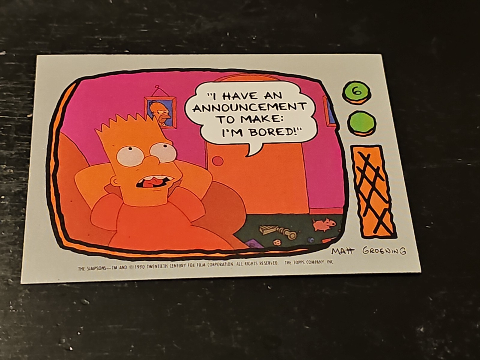 1990 Topps I Simpson Serie 1 Trading Card #6