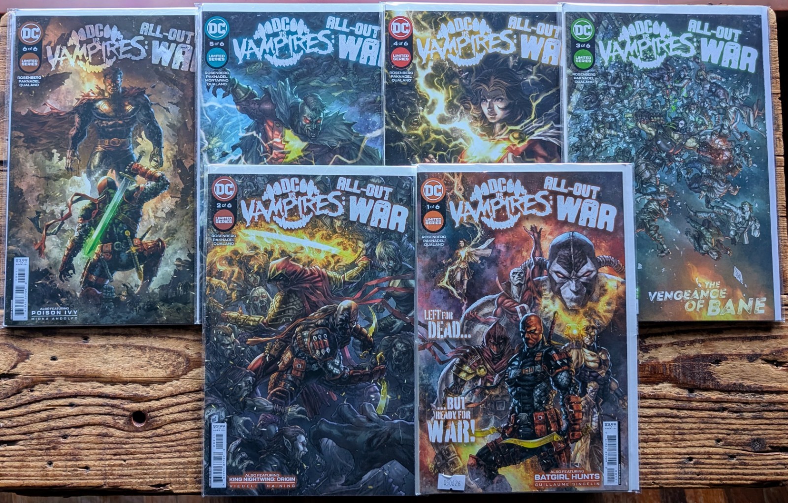 🔑 DC VS VAMPIRES ALL OUT WAR #1-6 NM set completo 1° stampa 2022