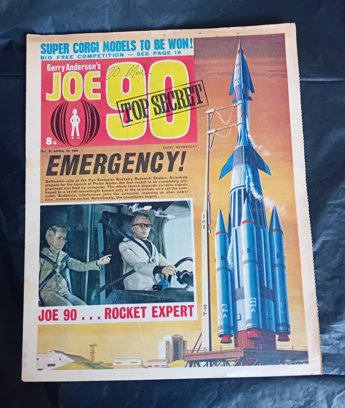 Joe 90 comic #14 (19/04/1969).  Star Trek/Land of Giants/The Champions. VG-