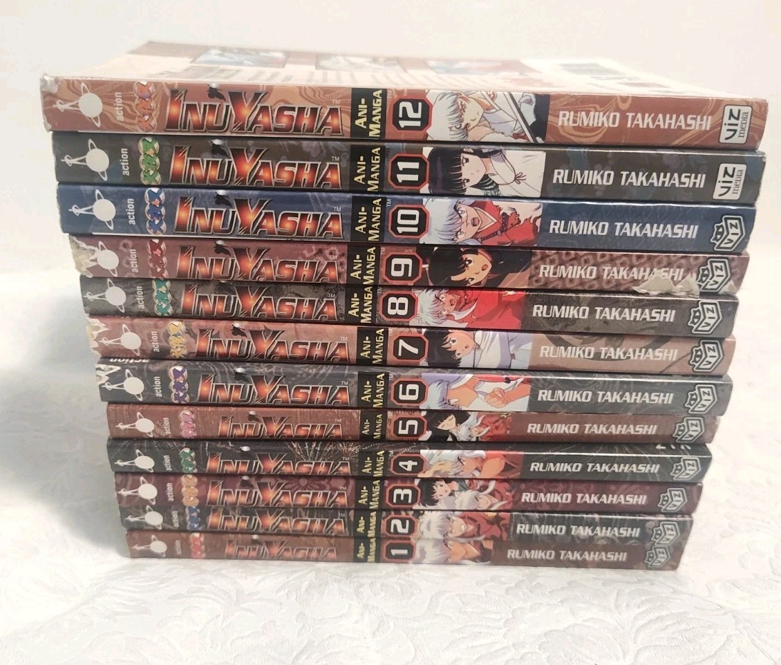 Inuyasha Ani-Manga di Rumiko Takahashi Vol. Lotto libri multimediali 1-12 Viz A25