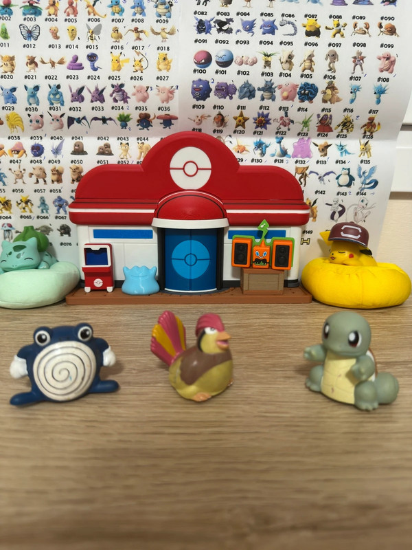 Lote figuras Pokémon Poliwhirl, Pidgeotto,squirtle