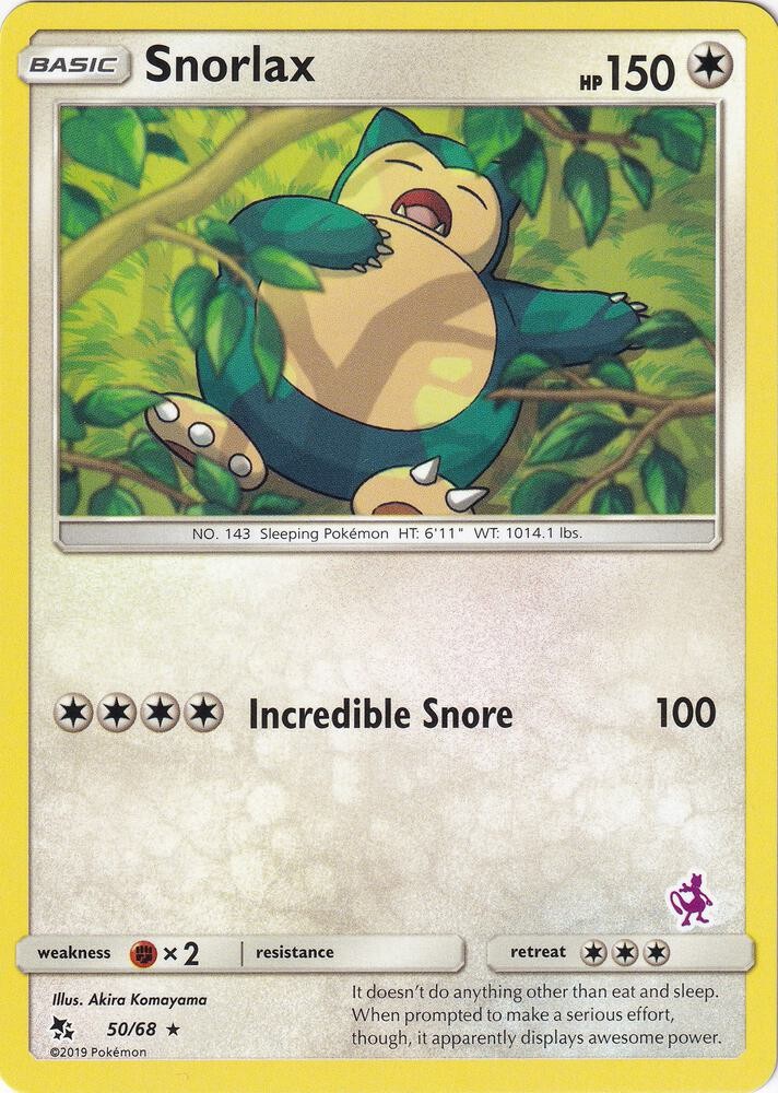 Snorlax - 50/68 (Mewtwo timbrato) Battle Academy 050/068 quasi nuovo