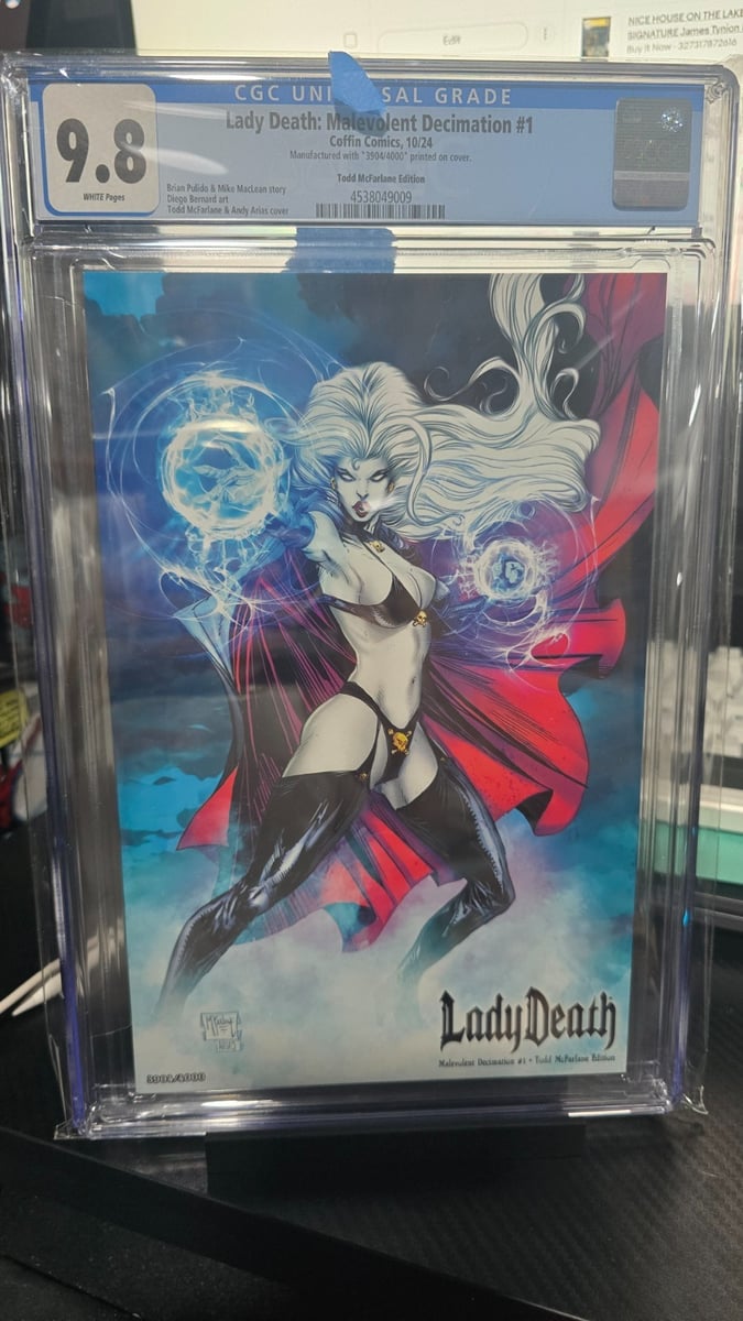 Lady Death Malevolent Decimation #1 (2024) Edizione Todd McFarlane CGC 9.8 #/4000