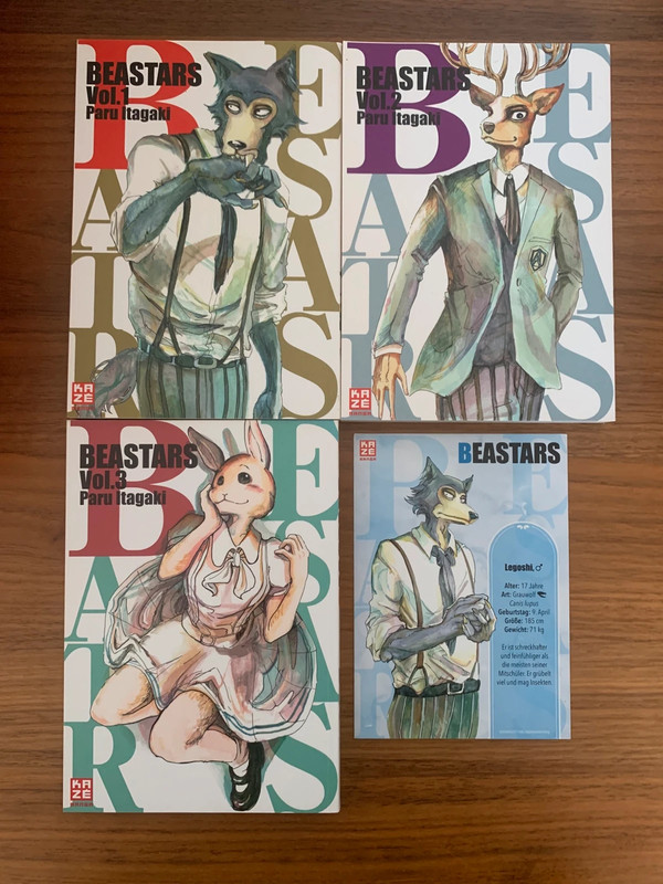 beastars manga band/volume 1-3 + card