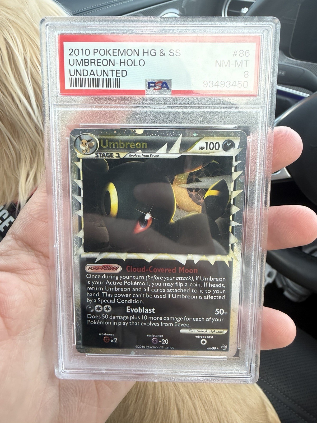 Umbreon Heart gold Silver Undaunted PSA 8