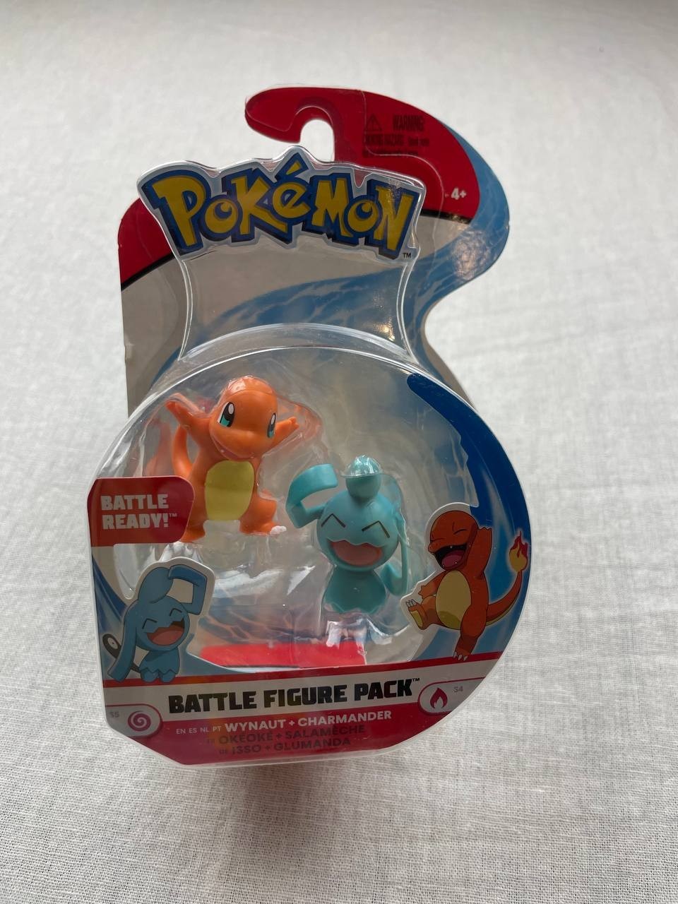 Jazwares Pokemon Battle Figure Pack Wynaut + Charmander Action Figure Set NUOVO