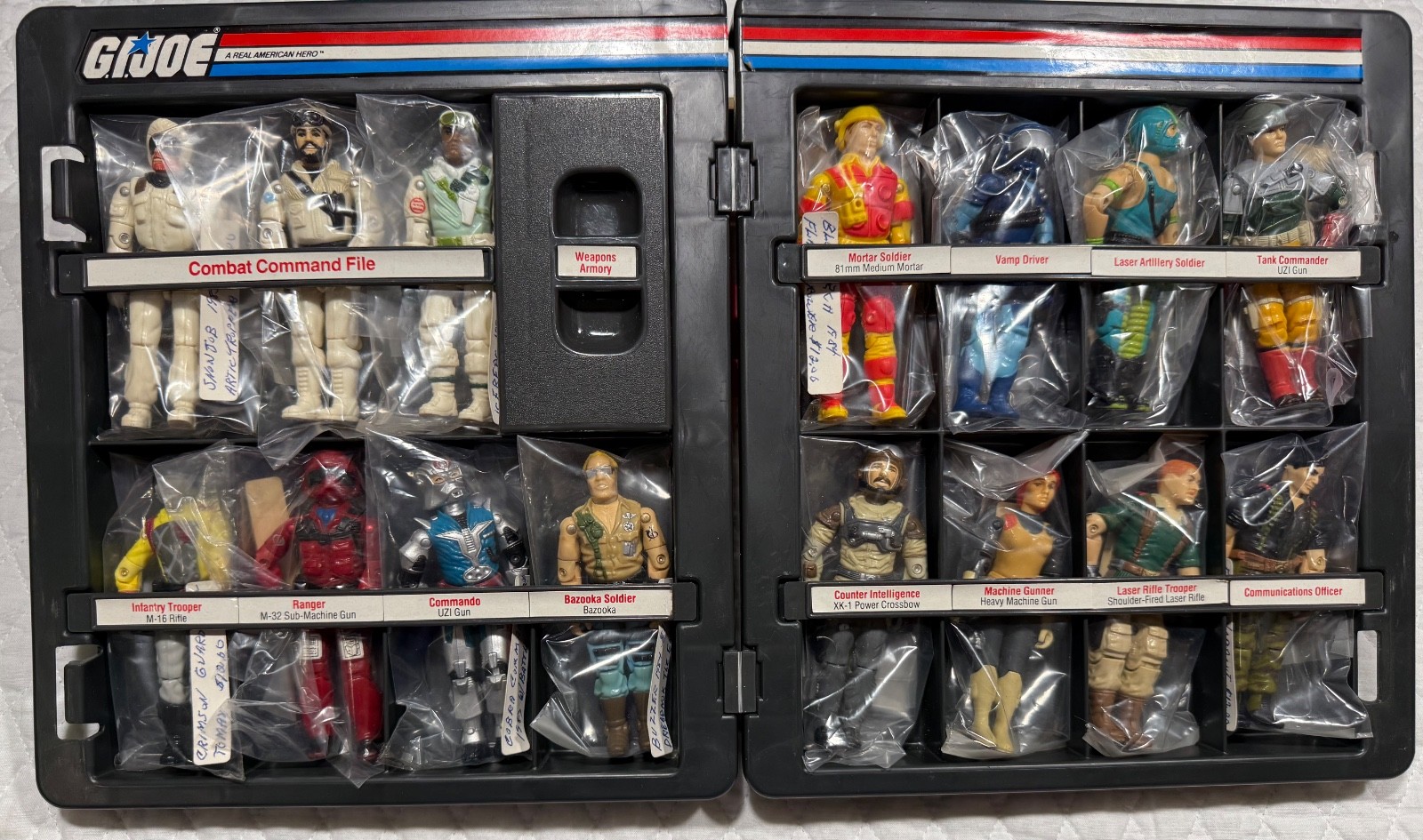 G.I. Astuccio da collezione JOE 1982 più 15 figurine rare - 1982-1989