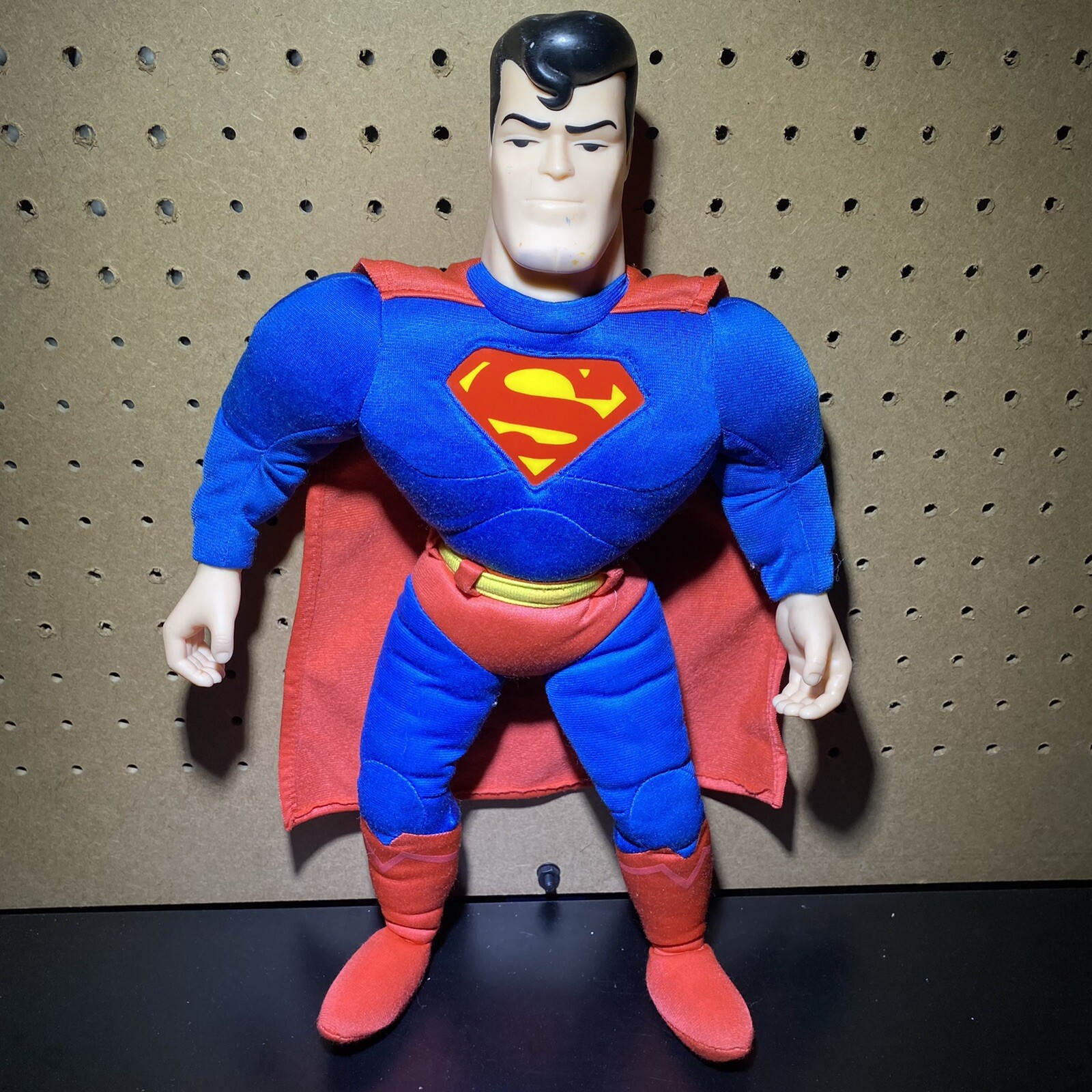 Figurina animata SUPERMAN 18" Light Up PLUSH con TESTA IN PLASTICA DC/Kenner 1996-USATA