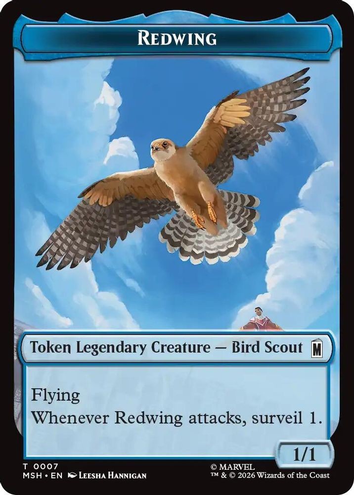 Marvel Super Heroes Redwing // Gettone Zabu 007/016 Magic: The Gathering quasi nuovo/m